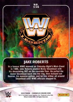2022 Panini Chronicles WWE #136 Jake Roberts Back
