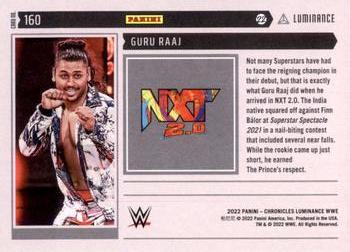 2022 Panini Chronicles WWE #160 Guru Raaj Back