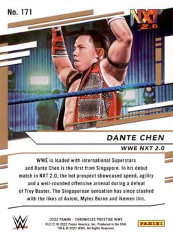 2022 Panini Chronicles WWE #171 Dante Chen Back