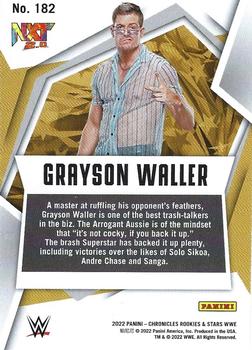 2022 Panini Chronicles WWE #182 Grayson Waller Back