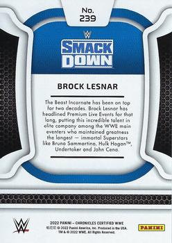 2022 Panini Chronicles WWE #239 Brock Lesnar Back
