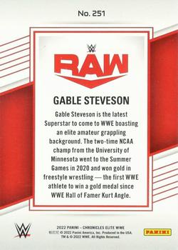 2022 Panini Chronicles WWE #251 Gable Steveson Back