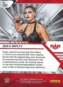 2022 Panini Chronicles WWE #285 Rhea Ripley Back