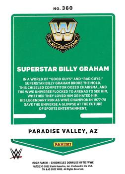 2022 Panini Chronicles WWE #360 Superstar Billy Graham Back