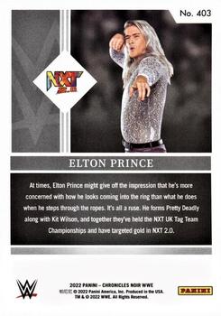 2022 Panini Chronicles WWE #403 Elton Prince Back