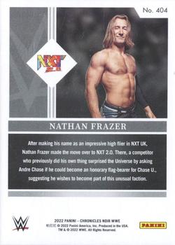 2022 Panini Chronicles WWE #404 Nathan Frazer Back