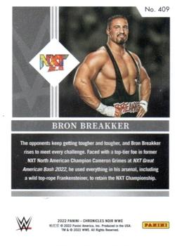 2022 Panini Chronicles WWE #409 Bron Breakker Back