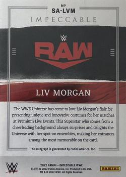 2022 Panini Impeccable WWE - Superstar Autographs Holo Gold #SA-LVM Liv Morgan Back