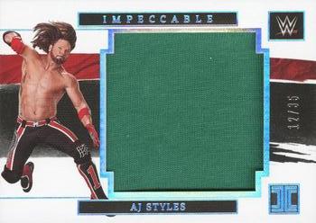 2022 Panini Impeccable WWE - Jumbo Materials #JM-AJS AJ Styles Front