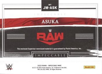 2022 Panini Impeccable WWE - Jumbo Materials #JM-ASK Asuka Back