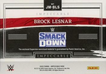 2022 Panini Impeccable WWE - Jumbo Materials #JM-BLS Brock Lesnar Back