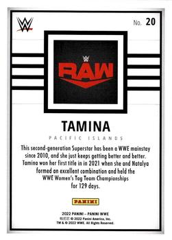 2022 Panini WWE #20 Tamina Back