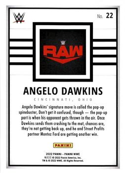 2022 Panini WWE #22 Angelo Dawkins Back