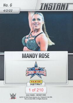 2022 Panini Instant WWE #6 Mandy Rose Back