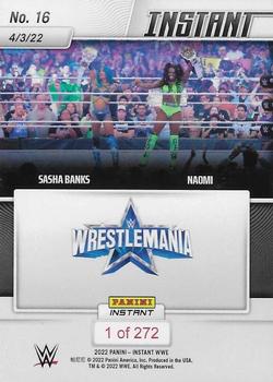 2022 Panini Instant WWE #16 Sasha Banks / Naomi Back