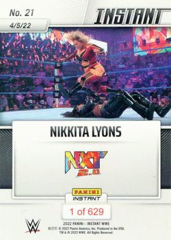 2022 Panini Instant WWE #21 Nikkita Lyons Back