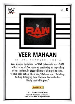 2022 Panini WWE - Green #8 Veer Mahaan Back