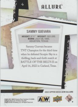 2022 Upper Deck Allure AEW #4 Sammy Guevara Back