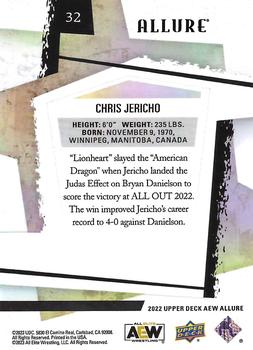 2022 Upper Deck Allure AEW #32 Chris Jericho Back