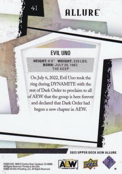 2022 Upper Deck Allure AEW #41 Evil Uno Back