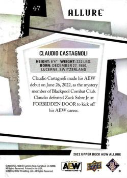 2022 Upper Deck Allure AEW #47 Claudio Castagnoli Back