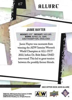 2022 Upper Deck Allure AEW #67 Jamie Hayter Back