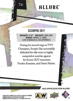 2022 Upper Deck Allure AEW #76 Scorpio Sky Back