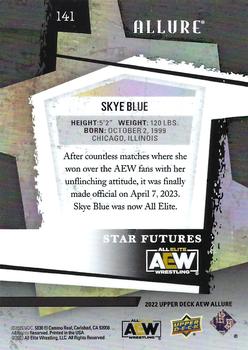 2022 Upper Deck Allure AEW #141 Skye Blue Back