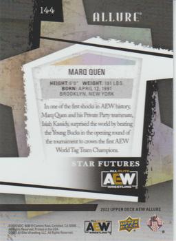 2022 Upper Deck Allure AEW #144 Marq Quen Back