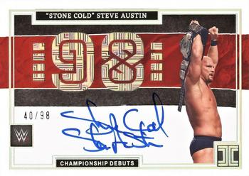 2022 Panini Impeccable WWE - Championship Debuts Autographs #CD-SCA Stone Cold Steve Austin Front