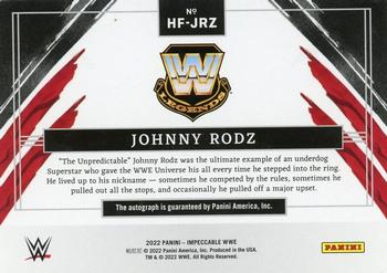 2022 Panini Impeccable WWE - Hall of Fame Signatures #HF-JRZ Johnny Rodz Back
