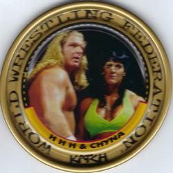 1999 Katch/Irwin Medallions - Gold Medallions #46 Hunter & Chyna Front