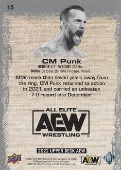 2022 Upper Deck AEW - Gold #15 CM Punk Back
