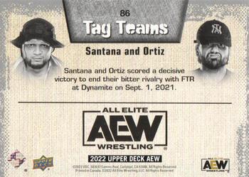 2022 Upper Deck AEW - Gold #86 Santana / Ortiz Back