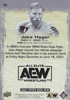 2022 Upper Deck AEW - Dynamite #18 Jake Hager Back