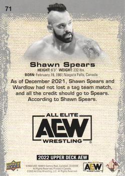 2022 Upper Deck AEW - Dynamite #71 Shawn Spears Back