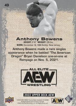 2022 Upper Deck AEW - Exclusives #49 Anthony Bowens Back