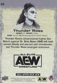 2022 Upper Deck AEW - Exclusives #63 Thunder Rosa Back
