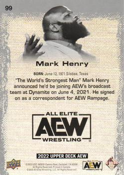 2022 Upper Deck AEW - Exclusives #99 Mark Henry Back