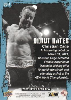 2022 Upper Deck AEW - Debut Dates #DD-4 Christian Cage Back