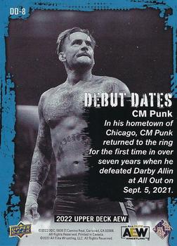 2022 Upper Deck AEW - Debut Dates #DD-8 CM Punk Back