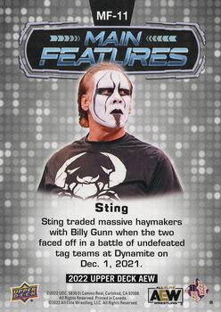 2022 Upper Deck AEW - Main Features #MF-11 Sting Back