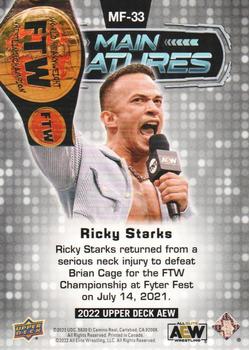 2022 Upper Deck AEW - Main Features #MF-33 Ricky Starks Back