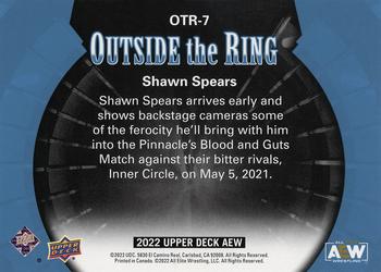 2022 Upper Deck AEW - Outside the Ring #OTR-7 Shawn Spears Back