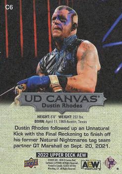2022 Upper Deck AEW - UD Canvas #C6 Dustin Rhodes Back