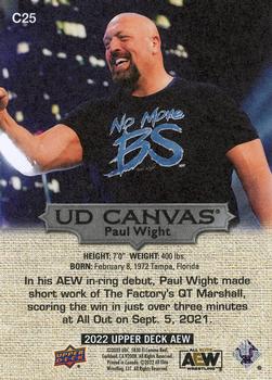 2022 Upper Deck AEW - UD Canvas #C25 Paul Wight Back