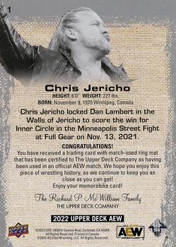 2022 Upper Deck AEW - Mat Relics #1 Chris Jericho Back