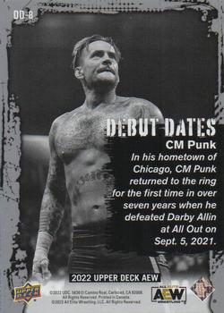 2022 Upper Deck AEW - Debut Dates Silver #DD-8 CM Punk Back