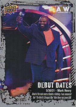 2022 Upper Deck AEW - Debut Dates Silver #DD-10 Mark Henry Front