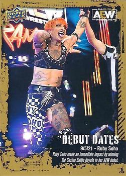 2022 Upper Deck AEW - Debut Dates Gold #DD-3 Ruby Soho Front
